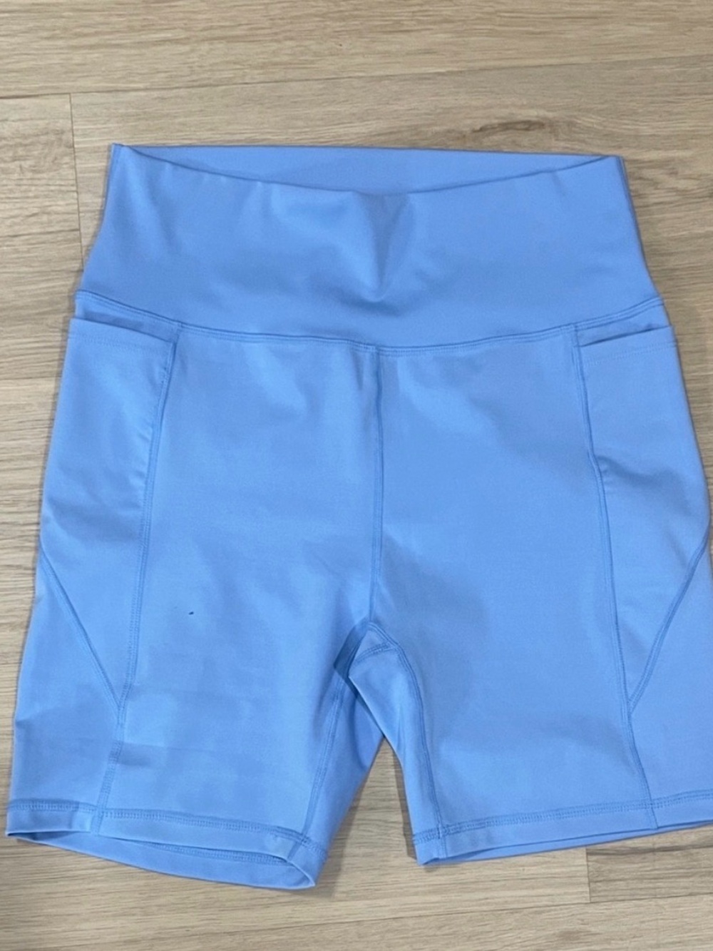 Love Tree Sky Blue Shorts with Pockets